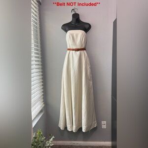 NEW LPA Everli Maxi Dress Ivory Linen Blend Sleeveless Small *See Description